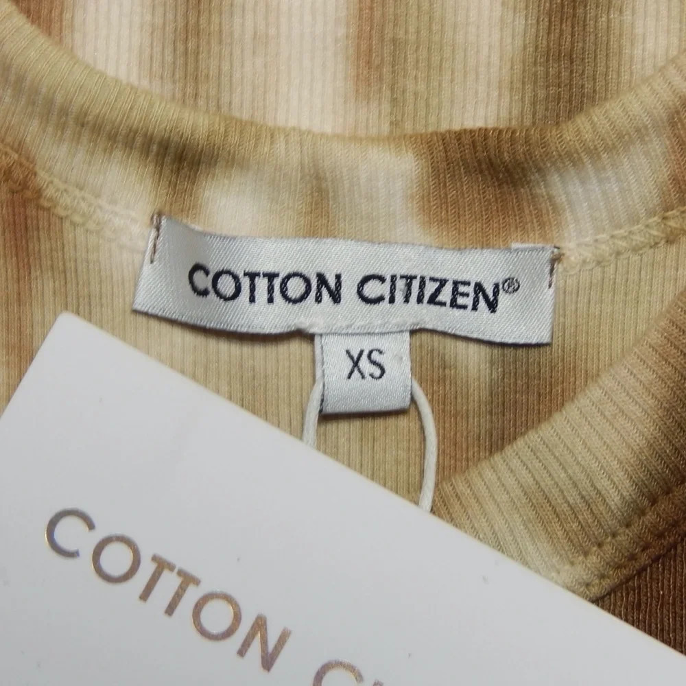 COTTON CITIZEN Tie Dye VERONA Midi Dress Beige Brown Ribbed Tank Size XS NWT - Picture 4 of 6